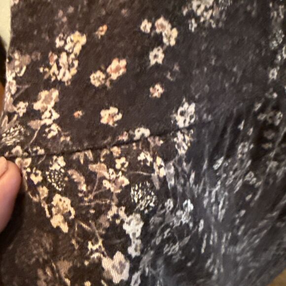 Black White Floral T-Shirt Style Dress Women’s Size 1X Summer Sleeveless - Picture 2 of 7